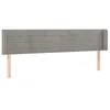 Image de vidaXL TÃªte de lit avec oreilles Gris clair 203x16x78/88 cm Velours