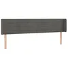 Image de vidaXL TÃªte de lit avec oreilles Gris foncÃ© 203x16x78/88 cm Velours
