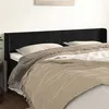 Image de vidaXL Tête de lit avec oreilles Noir 203x16x78/88 cm Velours