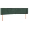 Image de vidaXL TÃªte de lit avec oreilles Vert foncÃ© 203x16x78/88 cm Velours