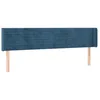 Image de vidaXL TÃªte de lit avec oreilles Bleu foncÃ© 203x16x78/88 cm Velours