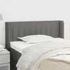 Image de vidaXL Tête de lit avec oreilles Gris foncé 83x16x78/88 cm Tissu