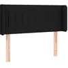 Image de vidaXL TÃªte de lit avec oreilles Noir 93x16x78/88 cm Tissu