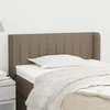 Image de vidaXL Tête de lit avec oreilles Taupe 93x16x78/88 cm Tissu