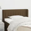 Image de vidaXL Tête de lit avec oreilles Marron Foncé 103x16x78/88 cm Tissu