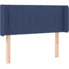 Image de vidaXL Vidaxl Tête De Lit Avec Oreilles Bleu 103x16x78/88 Cm Tissu