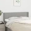Image de vidaXL Tête de lit avec oreilles Gris clair 147x16x78/88 cm Tissu