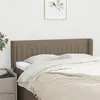 Image de vidaXL Tête de lit avec oreilles Taupe 147x16x78/88 cm Tissu3119008