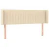 Image de vidaXL TÃªte de lit avec oreilles CrÃ¨me 147x16x78/88 cm Tissu