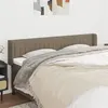 Image de vidaXL Tête de lit avec oreilles Taupe 203x16x78/88 cm Tissu