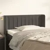 Image de vidaXL Tête de lit avec oreilles Gris foncé 83x16x78/88 cm Velours