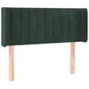 Image de vidaXL TÃªte de lit avec oreilles Vert foncÃ© 83x16x78/88 cm Velours