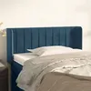 Image de vidaXL Tête de lit avec oreilles Bleu Foncé 83x16x78/88 cm Velours