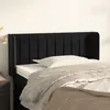 Image de vidaXL Tête de lit avec oreilles Noir 93x16x78/88 cm Velours