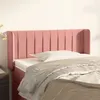Image de vidaXL Tête de lit avec oreilles Rose 93x16x78/88 cm Velours