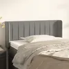 Image de vidaXL Tête de lit avec oreilles Gris clair 103x16x78/88 cm Velours3119048