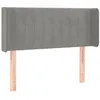 Image de vidaXL TÃªte de lit avec oreilles Gris clair 103x16x78/88 cm Velours