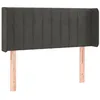 Image de vidaXL TÃªte de lit avec oreilles Gris foncÃ© 103x16x78/88 cm Velours