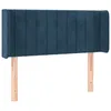 Image de vidaXL TÃªte de lit avec oreilles Bleu foncÃ© 103x16x78/88 cm Velours