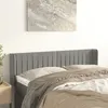 Image de vidaXL Tête de lit avec oreilles Gris clair 147x16x78/88 cm Velours