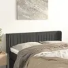 Image de vidaXL Tête de lit avec oreilles Gris foncé 147x16x78/88 cm Velours
