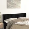 Image de vidaXL Tête de lit avec oreilles Noir 147x16x78/88 cm Velours
