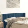 Image de vidaXL Tête de lit avec oreilles Bleu foncé 147x16x78/88 cm Velours