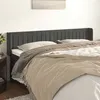 Image de vidaXL Tête de lit avec oreilles Gris foncé 163x16x78/88 cm Velours