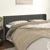 Image de vidaXL TÃªte de lit avec oreilles Gris foncÃ© 163x16x78/88 cm Velours