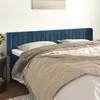 Image de vidaXL Tête de lit avec oreilles Bleu foncé 163x16x78/88 cm Velours