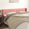 Image de vidaXL Tête de lit avec oreilles Rose 163x16x78/88 cm Velours