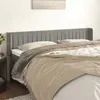 Image de vidaXL Tête de lit avec oreilles Gris clair 183x16x78/88 cm Velours