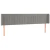Image de vidaXL TÃªte de lit avec oreilles Gris clair 183x16x78/88 cm Velours