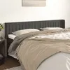 Image de vidaXL Tête de lit avec oreilles Gris foncé 183x16x78/88 cm Velours