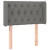 Image de vidaXL TÃªte de lit avec oreilles Gris foncÃ© 83x16x78/88 cm Tissu