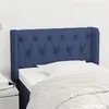 Image de vidaXL Tête de lit avec oreilles Bleu 83x16x78/88 cm Tissu
