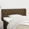 Image de vidaXL Tête de lit avec oreilles Marron Foncé 93x16x78/88 cm Tissu