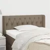Image de vidaXL Tête de lit avec oreilles Taupe 93x16x78/88 cm Tissu