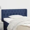Image de vidaXL Tête de lit avec oreilles Bleu 93x16x78/88 cm Tissu