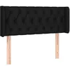Image de vidaXL TÃªte de lit avec oreilles Noir 103x16x78/88 cm Tissu
