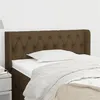 Image de vidaXL Tête de lit avec oreilles Marron Foncé 103x16x78/88 cm Tissu3119097