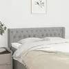Image de vidaXL Tête de lit avec oreilles Gris clair 147x16x78/88 cm Tissu