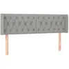 Image de vidaXL TÃªte de lit avec oreilles Gris clair 147x16x78/88 cm Tissu