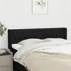 Image de vidaXL Tête de lit avec oreilles Noir 147x16x78/88 cm Tissu3119104