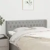 Image de vidaXL Tête de lit avec oreilles Gris clair 163x16x78/88 cm Tissu3119110