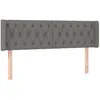 Image de vidaXL TÃªte de lit avec oreilles Gris foncÃ© 163x16x78/88 cm Tissu