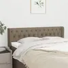 Image de vidaXL Tête de lit avec oreilles Taupe 163x16x78/88 cm Tissu