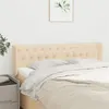Image de vidaXL Tête de lit avec oreilles Crème 163x16x78/88 cm Tissu