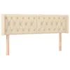 Image de vidaXL TÃªte de lit avec oreilles CrÃ¨me 163x16x78/88 cm Tissu