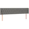 Image de vidaXL TÃªte de lit avec oreilles Gris foncÃ© 183x16x78/88 cm Tissu